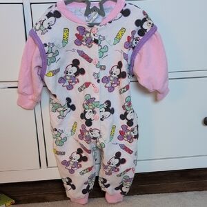 Vintage Disney Babies Mickey Mouse Onesie 24m